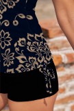 Geometric Print Sleek Elegant Tankini Top And Boy Short Set