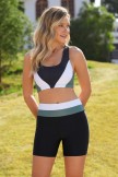 Black Colorblock HighWaist Minimalist Athletic Short