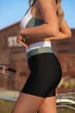 Black Colorblock HighWaist Minimalist Athletic Short