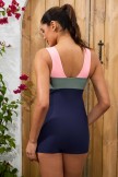 Colorblack Sweetheart Neck Wide Straps OnePiece Swimsuit
