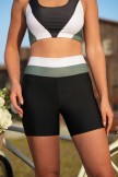 Black Colorblock HighWaist Minimalist Athletic Short