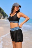 Black Wide Straps Timeless Bikini Top