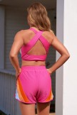 Passionately Comfortable ResortStyle Crossback Bikini Top and Boy Short Set