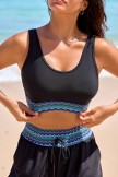 Black Wide Straps Timeless Bikini Top