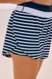 Green and White Striped Fresh and Natural Sporty Athletic Short