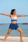 Colorful Striped Spaghetti Straps Stylish Bikini Top
