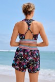 Colorful Tiedye Passionate and Unique Bikini Top with Boy Shorts Set