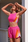 Passionately Comfortable ResortStyle Crossback Bikini Top and Boy Short Set